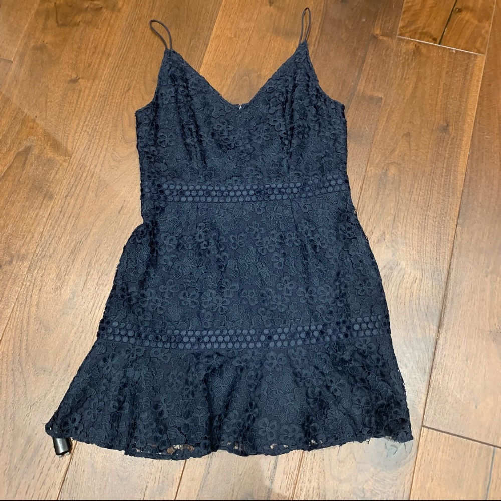 NWT Keepsake Navy Blue Lace Mini